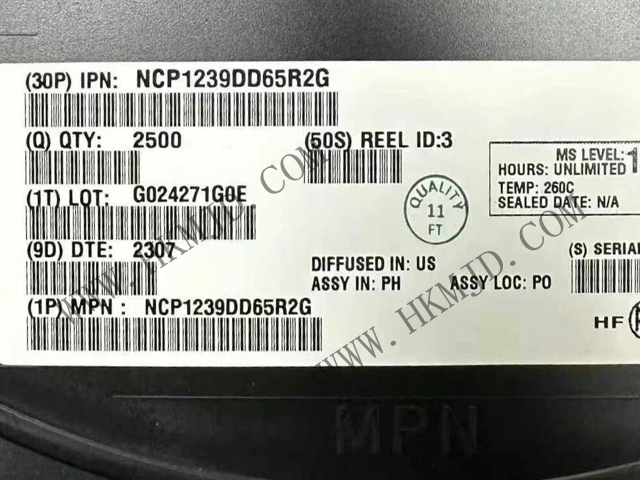 ON NCP1239DD65R2G 65kHz 电流模式控制器，适用于带高压启动的反激式转换器