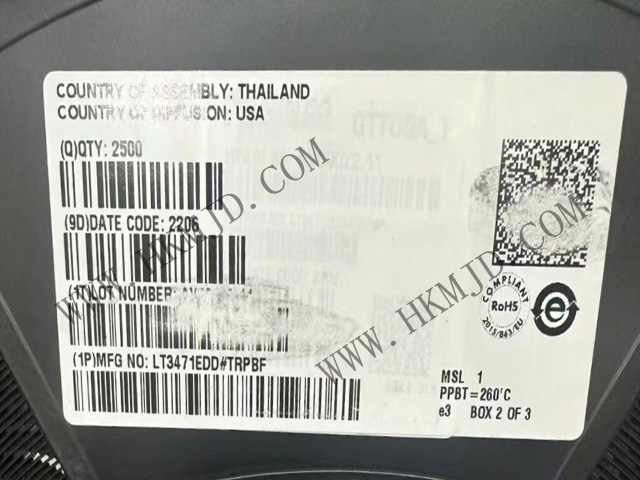 [出售] LT3471EDD (ADI) 1.3A，1.2MHz，双通道升压/负输出转换器