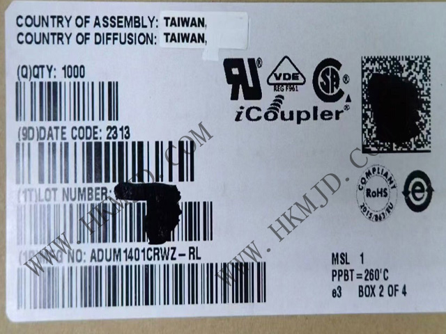 [ADI] ADUM1401CRWZ 采用3/1通道方向性的四通道数字隔离器