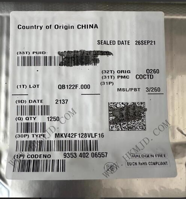 现货供应NXP（恩智浦）MKV42F128VLF16 高性能电机控制与功率变换微控制器（MCU）